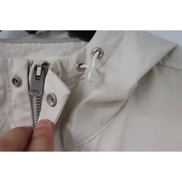 Norse Projects Nunk jacket Mens L Summer Cotton Nylon Hooded Ecru cargo Pockets - Picture 3 of 16